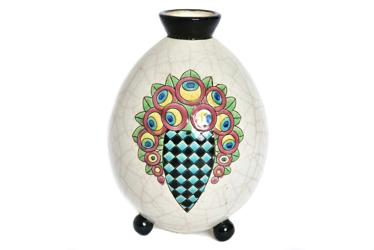 Vase signé MP Chevallier vers 1920