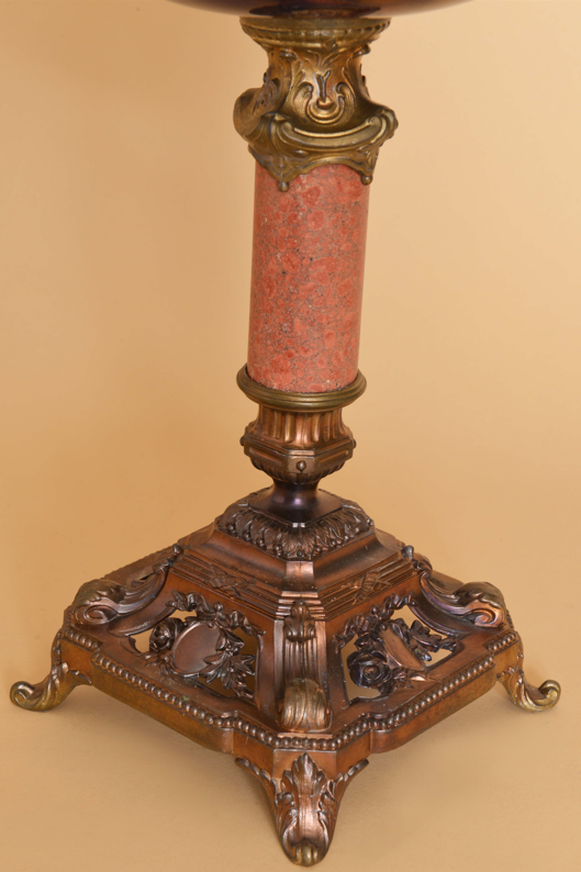 Lampe à pétrole bronze4