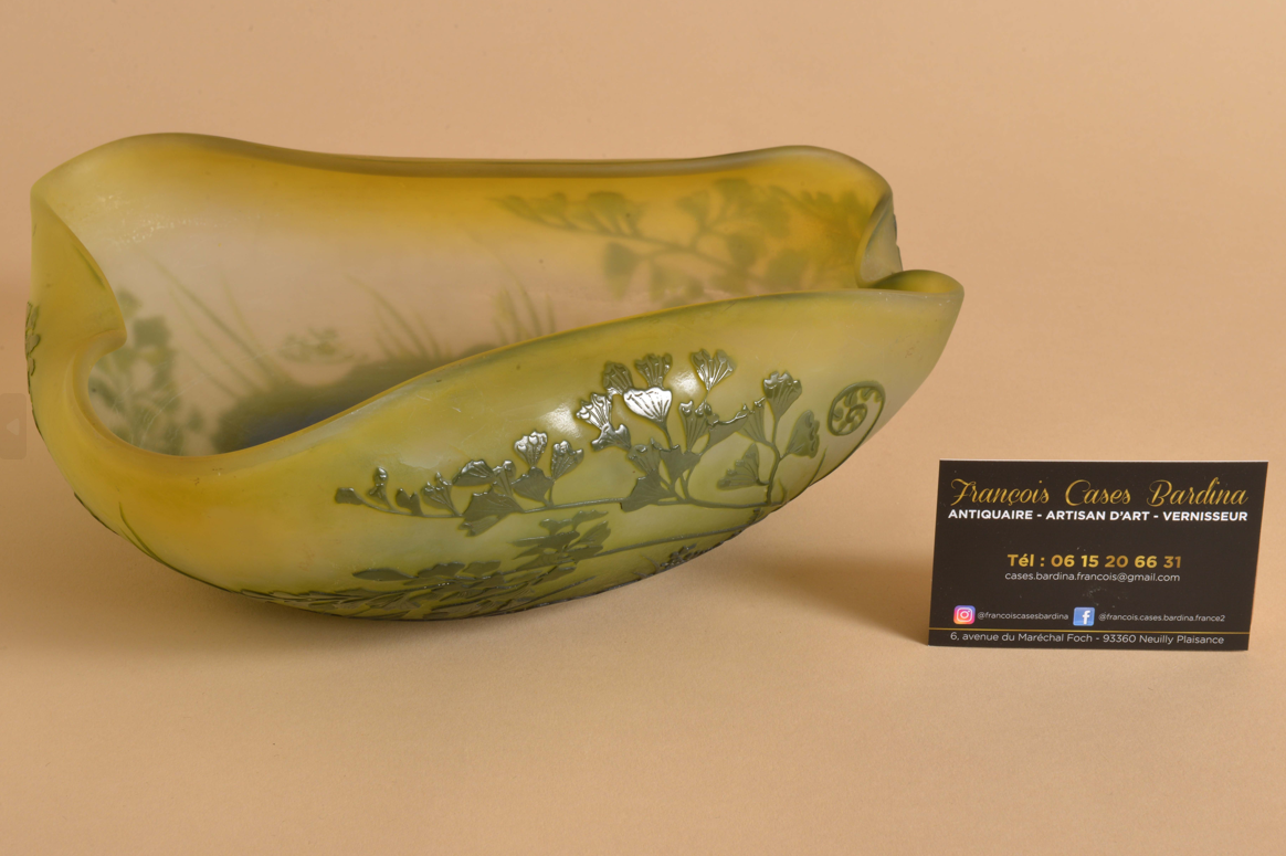 Superbe coupe signée Gallé