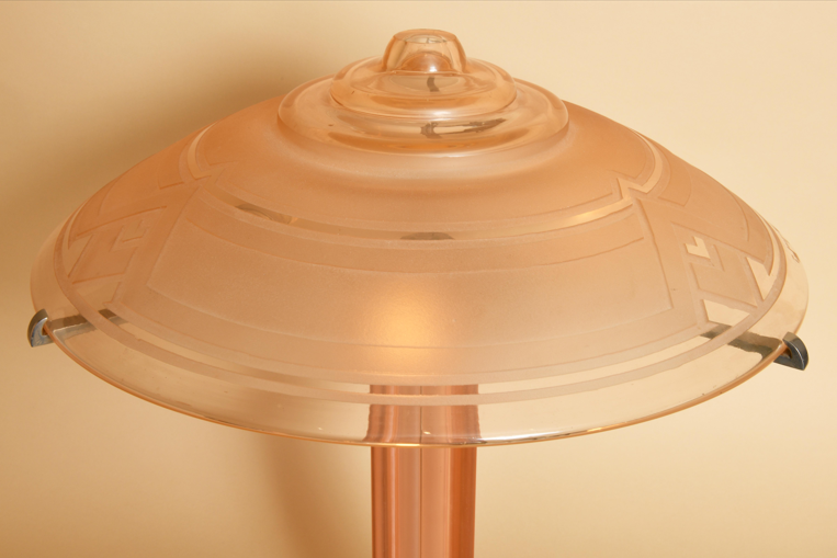 Rare lampe signée Muller époque art déco.2