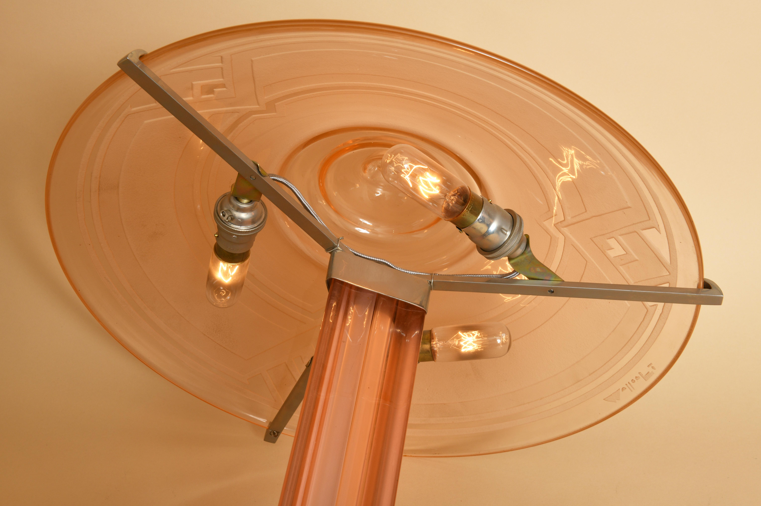 Rare lampe signée Muller époque art déco.6