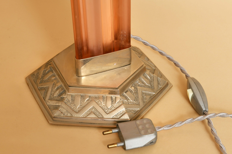 Rare lampe signée Muller époque art déco.8