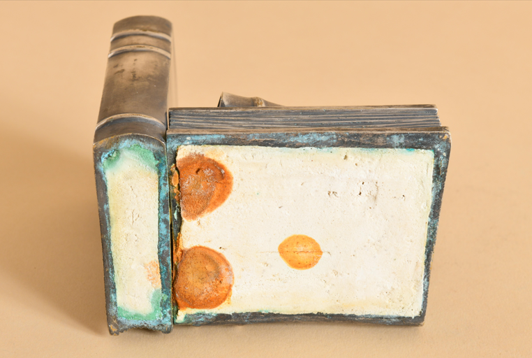 paire de serre livre en bronze argenté.4